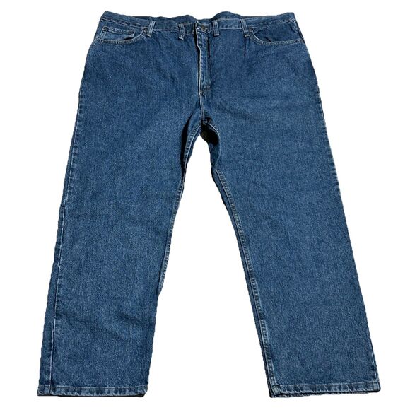 Wrangler Five Star Premium Jeans Regular Fit Dark Wash Men’s 48x30 NWT - Picture 1 of 8